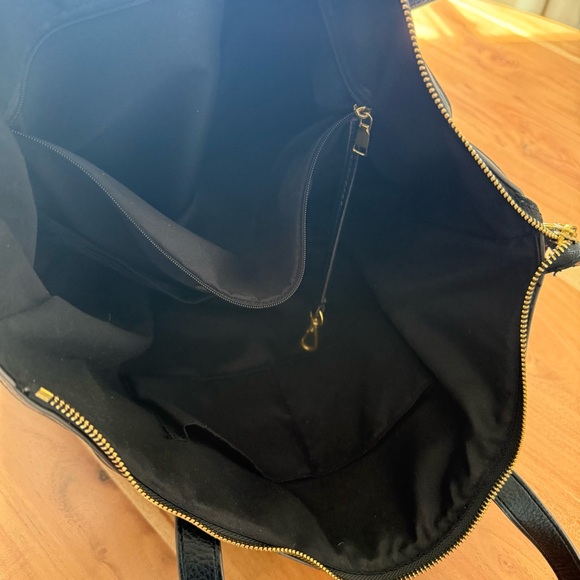 Black Leather Tote Bag - Picture 4 of 6